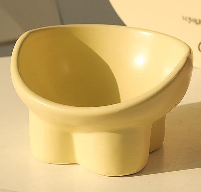 ペット食器 首楽傾斜型陶器ペット食器