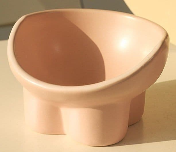 ペット食器 首楽傾斜型陶器ペット食器