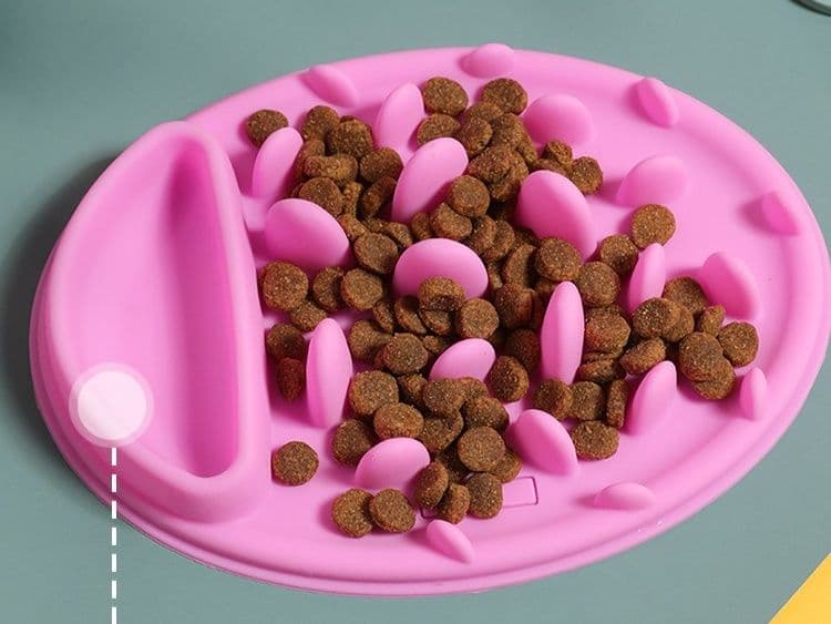 ペット食器 ゆっくり食べさせる早食い防止食器