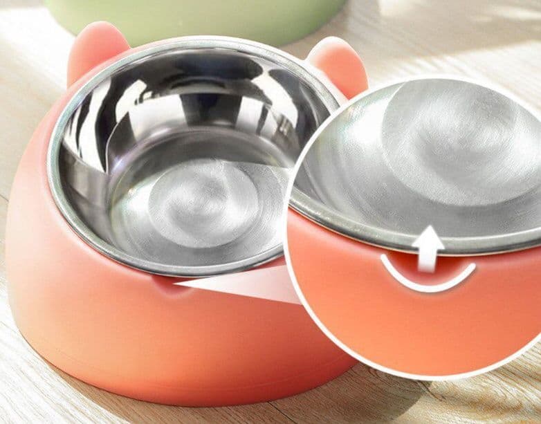 ペット食器 首を守る傾斜型頸椎保護ペット食器