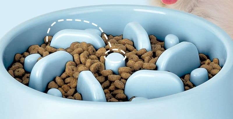 ペット食器 凸凹突起型ゆっくり食べさせるペット食器