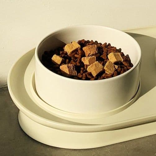 ペット食器 傾斜角度付き二段式ペット食器ダブルボウルセット