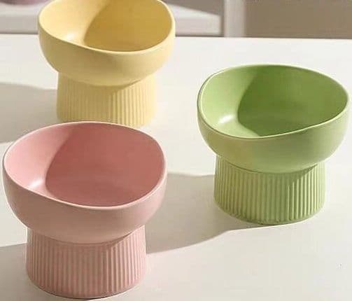 ペット食器 猫の首に優しい高さ調整型ペット食器