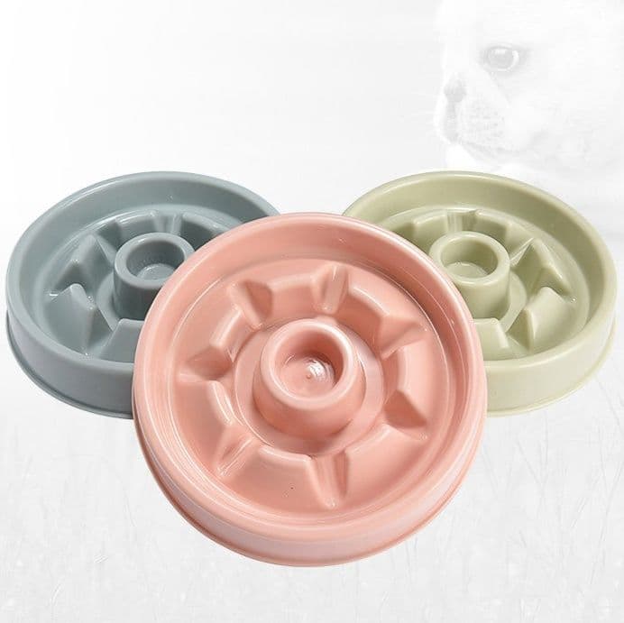 ペット食器 迷路型突起付きゆっくり食べるペット食器