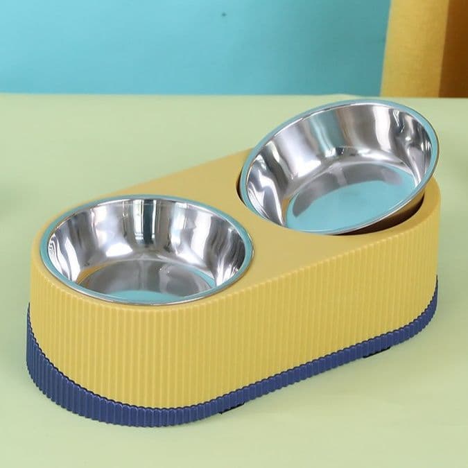 ペット食器 二合一給餌給水ペット食器早食い防止仕様